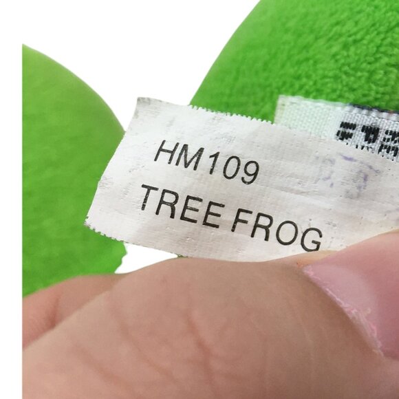 Ganz HM109 Tree Frog Plush Toy 9" Green & Yellow Stuffed Animal NO CODE - Picture 5 of 7